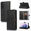 For Samsung Galaxy S21+ 5G Wristband Card Slot Leather Phone Case(Black)