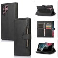 For Samsung Galaxy S22 Ultra 5G Wristband Card Slot Leather Phone Case(Black)