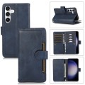 For Samsung Galaxy S24+ 5G Wristband Card Slot Leather Phone Case(Blue)