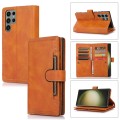 For Samsung Galaxy S24 Ultra 5G Wristband Card Slot Leather Phone Case(Brown)