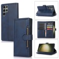 For Samsung Galaxy S24 Ultra 5G Wristband Card Slot Leather Phone Case(Blue)