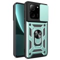 For Xiaomi 13T/13T Pro/Redmi K60 Ultra Sliding Camera Cover Design TPU Hybrid PC Phone Case(Mint Gre