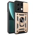 For Xiaomi Redmi Note 13 4G Global Sliding Camera Cover Design TPU Hybrid PC Phone Case(Gold)