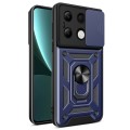 For Xiaomi Redmi Note 13 4G Global Sliding Camera Cover Design TPU Hybrid PC Phone Case(Blue)