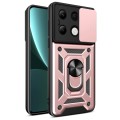 For Xiaomi Redmi Note 13 4G Global Sliding Camera Cover Design TPU Hybrid PC Phone Case(Rose Gold)