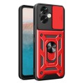 For OPPO A79 5G Global Sliding Camera Cover Design TPU Hybrid PC Phone Case(Red)