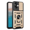 For OPPO A79 5G Global Sliding Camera Cover Design TPU Hybrid PC Phone Case(Gold)