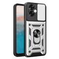 For OPPO A79 5G Global Sliding Camera Cover Design TPU Hybrid PC Phone Case(Silver)