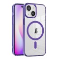 For iPhone 15 Ice Color Magnetic Series PC + Acrylic Magsafe Phone Case(Purple)