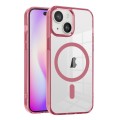 For iPhone 15 Ice Color Magnetic Series PC + Acrylic Magsafe Phone Case(Pink)