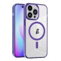 For iPhone 15 Pro Max Ice Color Magnetic Series PC + Acrylic Magsafe Phone Case(Purple)