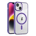 For iPhone 14 Ice Color Magnetic Series PC + Acrylic Magsafe Phone Case(Purple)