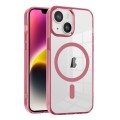 For iPhone 14 Ice Color Magnetic Series PC + Acrylic Magsafe Phone Case(Pink)
