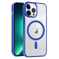 For iPhone 13 Pro Max Ice Color Magnetic Series PC + Acrylic Magsafe Phone Case(Blue)