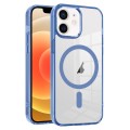 For iPhone 12 Ice Color Magnetic Series PC + Acrylic Magsafe Phone Case(Far Peak Blue)