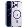 For iPhone 12 Pro Ice Color Magnetic Series PC + Acrylic Magsafe Phone Case(Purple)