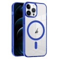 For iPhone 12 Pro Max Ice Color Magnetic Series PC + Acrylic Magsafe Phone Case(Blue)