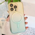 For iPhone 12 Pro MagSafe Magnetic TPU + Acrylic Gradient Color Phone Case(Yellow Green)