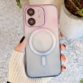 For iPhone 11 MagSafe Magnetic TPU + Acrylic Gradient Color Phone Case(Purple Blue)