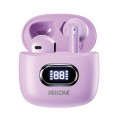 WK WS-01 Small Cloud Digital Display Wireless Bluetooth Earphone(Purple)