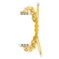 For Apple Watch Series 9 41mm Paracord Gypsophila Beads Drawstring Braided Watch Band(Yellow)