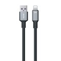 WK WDC-17 2.4A USB to 8 Pin Silicone Data Cable, Length: 1.2m(Black)