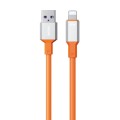 WK WDC-17 2.4A USB to 8 Pin Silicone Data Cable, Length: 1.2m(Orange)