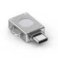 USB to USB-C / Type-C Multifunction Travel Case Shape Apapter(Silver)