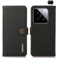 For Xiaomi 14 Ultra KHAZNEH Custer Texture RFID Genuine Leather Phone Case(Black)