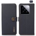 For Xiaomi 14 Ultra KHAZNEH Custer Texture RFID Genuine Leather Phone Case(Blue)