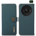 For Xiaomi Redmi A3 KHAZNEH Custer Texture RFID Genuine Leather Phone Case(Green)