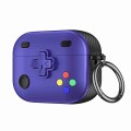 For AirPods Pro Game Console Shape Wireless Earphones Protective Case(Purple)