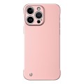 For iPhone 15 Pro Max Frameless Metallic Paint Hybrid PC Phone Case(Rose Gold)