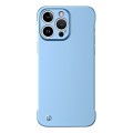 For iPhone 15 Pro Frameless Metallic Paint Hybrid PC Phone Case(Sierra Blue)