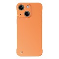 For iPhone 15 Plus Frameless Metallic Paint Hybrid PC Phone Case(Orange)