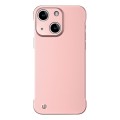 For iPhone 15 Frameless Metallic Paint Hybrid PC Phone Case(Rose Gold)