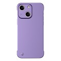For iPhone 14 Plus Frameless Metallic Paint Hybrid PC Phone Case(Deep Purple)