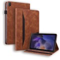 For Samsung Galaxy Tab A9 Splicing Shockproof Leather Tablet Case(Brown)