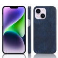 For iPhone 14 Plus Litchi Texture Back Cover Phone Case(Blue)