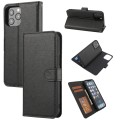 For iPhone 15 Pro Max Cross Texture Detachable Horizontal Flip PU Leather Case(Black)