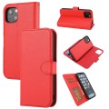 For iPhone 15 Plus Cross Texture Detachable Horizontal Flip PU Leather Case(Red)