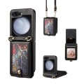 For Samsung Galaxy Z Flip3 ESEBLE Star Series Lanyard Holder Card Slot Phone Case(Black)