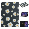 For Samsung Galaxy Tab A9 Flower Pattern Horizontal Flip PU Tablet Case with Sleep / Wake-up Functio
