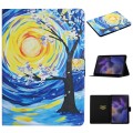 For Samsung Galaxy Tab A9+ Colored Drawing Pattern Horizontal Flip PU Tablet Case with Sleep / Wake-