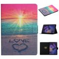 For Samsung Galaxy Tab A9+ Colored Drawing Pattern Horizontal Flip PU Tablet Case with Sleep / Wake-