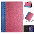 For Samsung Galaxy Tab A9 Stitching Solid Color Smart PU Tablet Case with Sleep / Wake-up Function(R