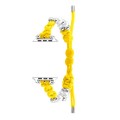 For Apple Watch SE 2023 44mm Paracord Row Beads Drawstring Braided Watch Band(Yellow)