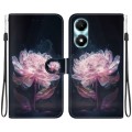 For Honor X5 Plus / Play 40C Crystal Texture Colored Drawing Leather Phone Case(Purple Peony)