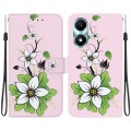 For Honor X5 Plus / Play 40C Crystal Texture Colored Drawing Leather Phone Case(Lily)