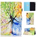 For Samsung Galaxy Tab A9+ Colored Drawing Stitching Horizontal Flip Tablet Leather Case(Colorful Tr